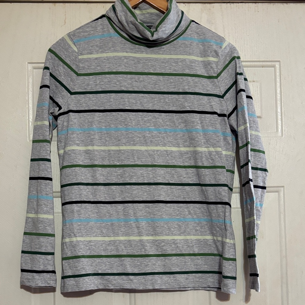 Talbots Heather Gray and Olive Green‎ Tee